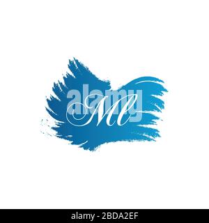 Initial ML letter Logo Design vector Template. Abstract Letter ML logo Design Stock Vector