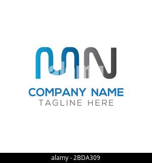 Initial MN letter Logo Design vector Template. Abstract Letter MN logo Design Stock Vector