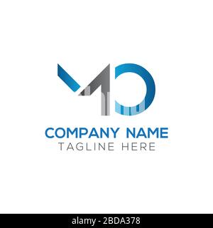 Initial MO letter Logo Design vector Template. Abstract Letter MO logo Design Stock Vector