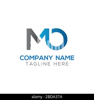 Initial MO letter Logo Design vector Template. Abstract Letter MO logo Design Stock Vector