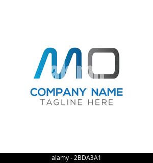 Initial MO letter Logo Design vector Template. Abstract Letter MO logo Design Stock Vector