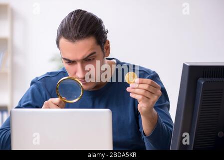 Young it specialist working in the office Stock Photo