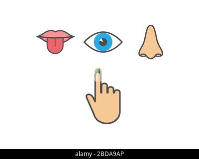 Avoid touching your face. Vector illustration, flat design. Stock Vector