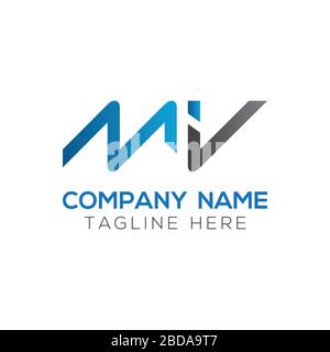 Initial MW letter Logo Design vector Template. Abstract Letter MW logo Design Stock Vector
