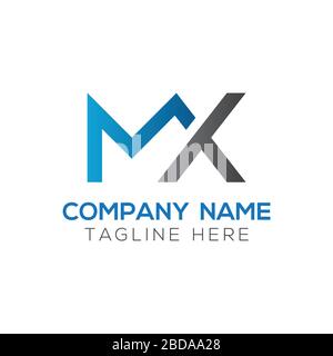 Initial MX letter Logo Design vector Template. Abstract Letter MX logo Design Stock Vector