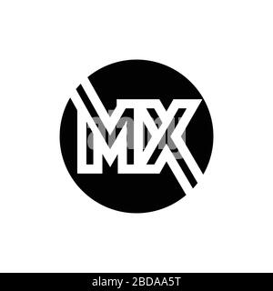 Initial MX letter Logo Design vector Template. Abstract Letter MX logo Design Stock Vector