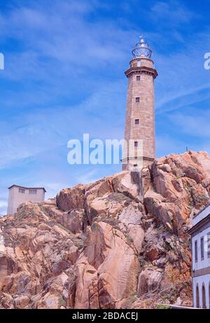 Lighthouse. Vilan cape, La Coruña province, Galicia, Spain. Stock Photo