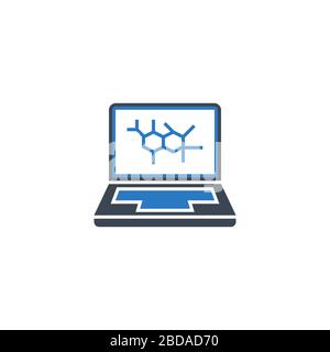 Computer Diagnostic related vector glyph icon. Stock Vector