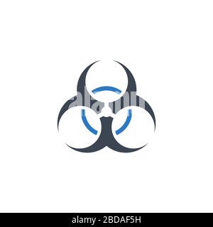Biological Hazard related vector glyph icon. Stock Vector