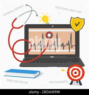 computer doctor concept Stock Vector