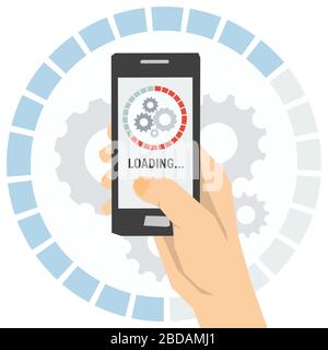 Loading updating concept Stock Vector