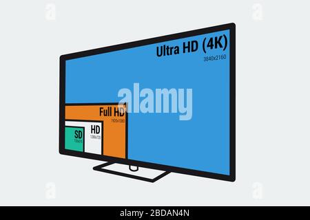 Vector line icon - Monitors comparison Stock Vector