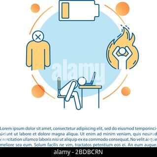 Breaking point concept icon. Emotional breakdown. Burnout idea thin ...