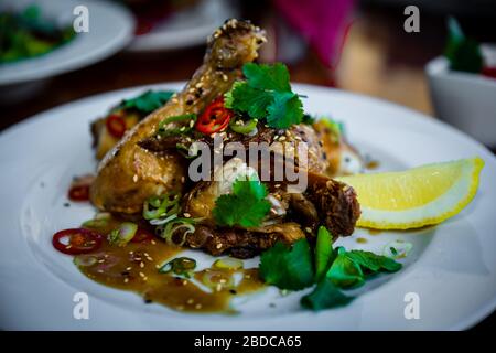 Grilled chicken legs Stock Photo