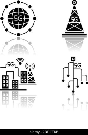 5G smart city black glyph icon. Improved urban infrastructure. Mobile  cellular network coverage. Wireless technology. Silhouette symbol on white  space Stock Vector Image & Art - Alamy
