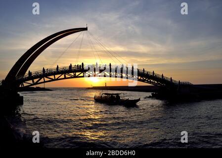 Miaoli Rainbow Bridge Taiwan Stock Photo