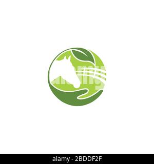 Animal horse logo vector design template Stock Vector