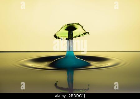 Water Droplets Beautiful Collision Of Colored Water Drops Stock Photo Alamy