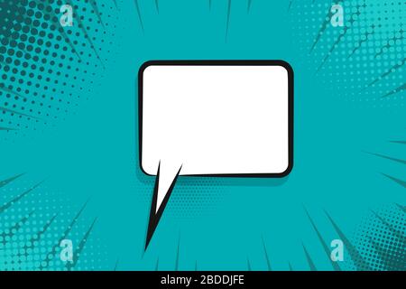 Comic text empty speech bubble banner pop art Stock Vector