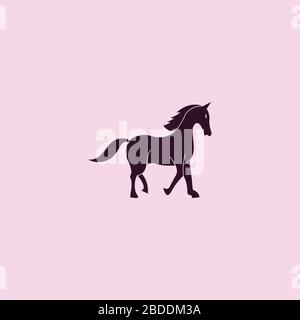 Animal horse logo vector design template Stock Vector
