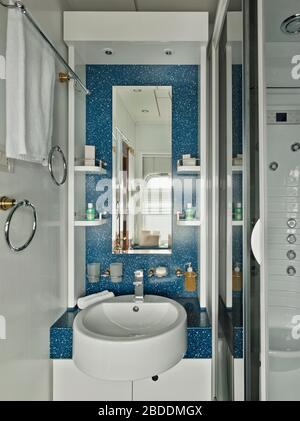 shower cabin on the train; luxury Trans-Siberian Express
