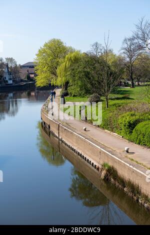 Riverside Park in Newark on Trent, captured during the Covid-19 Lockdown, Nottinghamshire England UK Stock Photo