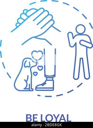 Be dependable concept icon. Friendship relationships advices. Being ...