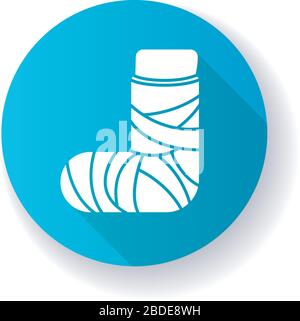 Joint fracture icon. Injured limb. Broken bone. Accident. Healthcare ...