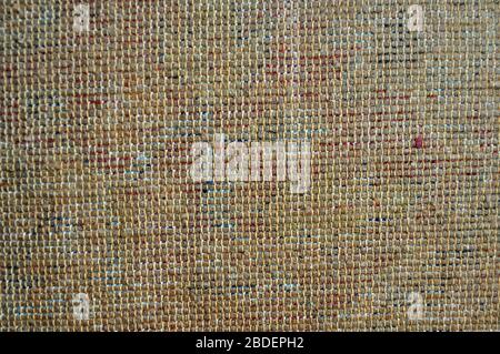 Rear view of an old wool carpet. Texture. Stock Photo