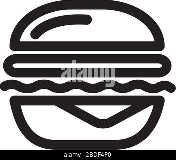 Hamburger with meat and cheese Stock Vector