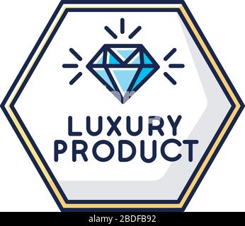 Premium Product Rgb Color Icon Top Class Product And Service Brand Equity Royal Class Best Superior Goods Badge With Crown Isolated Vector Stock Vector Image Art Alamy