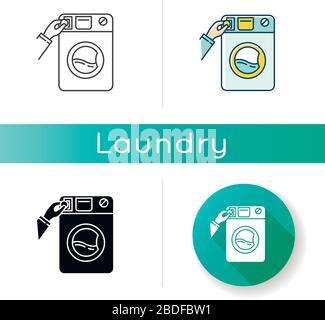 Self service laundry icon. Laundromat washateria commercial