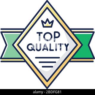 Premium Product Rgb Color Icon Top Class Product And Service Brand Equity Royal Class Best Superior Goods Badge With Crown Isolated Vector Stock Vector Image Art Alamy