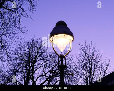 21 March 2020 Berlin An Old Gas Lantern Burns In Lichterfelde 21 March 2020 Berlin An Old Gas