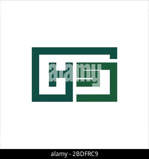 Initial letter hs logo or sh logo vector design template Stock Vector