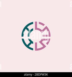 Initial letter hs logo or sh logo vector design template Stock Vector