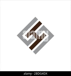 Initial letter hs logo or sh logo vector design template Stock Vector