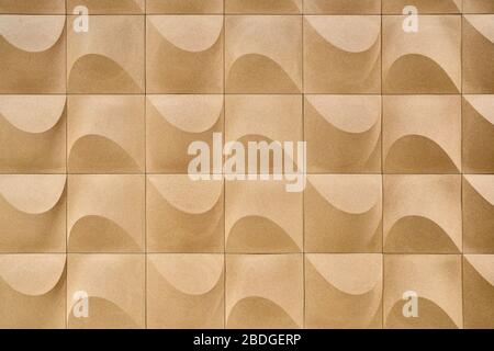 Wall with geometric pattern made from many parts Stock Photo