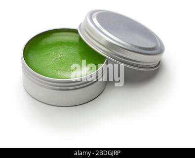handmade rosemary balm isolated on white background Stock Photo