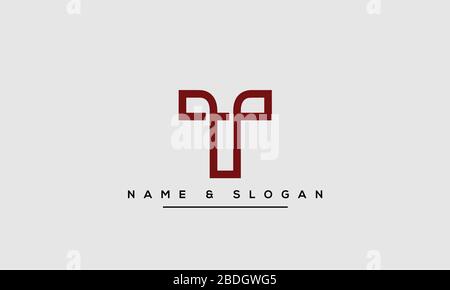 Abstract Letter T, TT Alphabet Logo Stock Vector