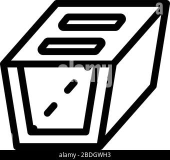 Spout gutter icon, outline style Stock Vector