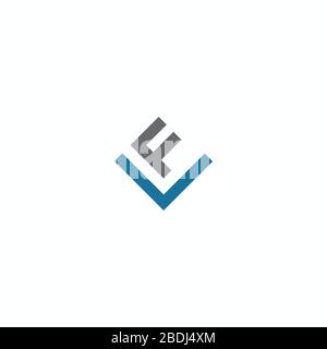 Initial letter lf logo or fl logo vector design template Stock Vector