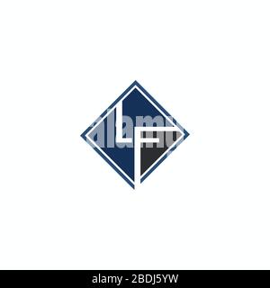Initial letter lf logo or fl logo vector design template Stock Vector
