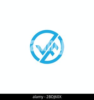 Initial letter lf logo or fl logo vector design template Stock Vector