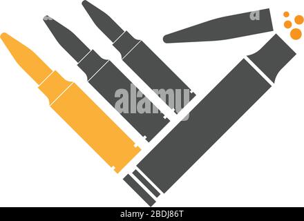 Bullet icon logo template design illustration Stock Vector