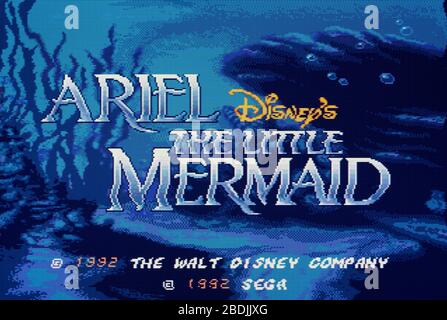 Disney's Ariel The Little Mermaid - Sega Genesis Mega Drive - Editorial use only Stock Photo