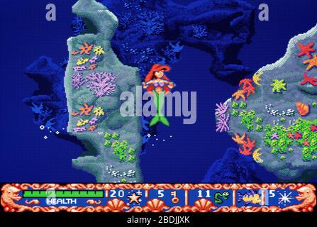 Disney's Ariel The Little Mermaid - Sega Genesis Mega Drive - Editorial use only Stock Photo