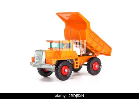 Lesney Products Matchbox model toy car 1-75 series no.28 Mack Dump Truck Stock Photo