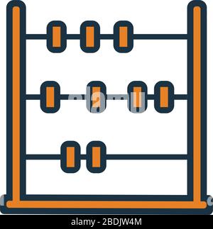 Beautiful design and fully editable Abacus icon, calculate, math, mathematics vector design. Stock Vector