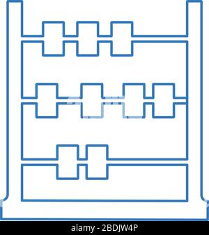 Beautiful design and fully editable Abacus icon, calculate, math, mathematics vector design. Stock Vector